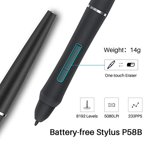 Artisul D13S 13.3 Inch Graphics Drawing Monitor Pen Display with 8192 Levels Battery-Free Stylus 1920x1080 FHD Graphics Drawing Tablet with Screen Lightweight for On The Go or Home Office