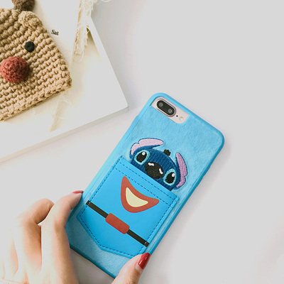 Superman Blue Stitch in Pocket Case for iPhone 7+ 7Plus 8Plus 8+ Large Size 5.5