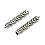 Sscon 100 PCS M4 x 20mm 304 Stainless Steel Tip Set Screws Headless Screw, Cone Point