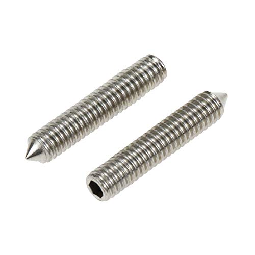 Sscon 100 Pcs M4 X 20Mm 304 Stainless Steel Tip Set Screws Headless Screw, Cone Point #TOP5