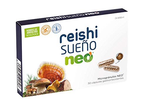 NEO REISHI Sueño 30 Cápsulas - Complemento para dormir más y mejor - Melena de Leon y Pisflora -...