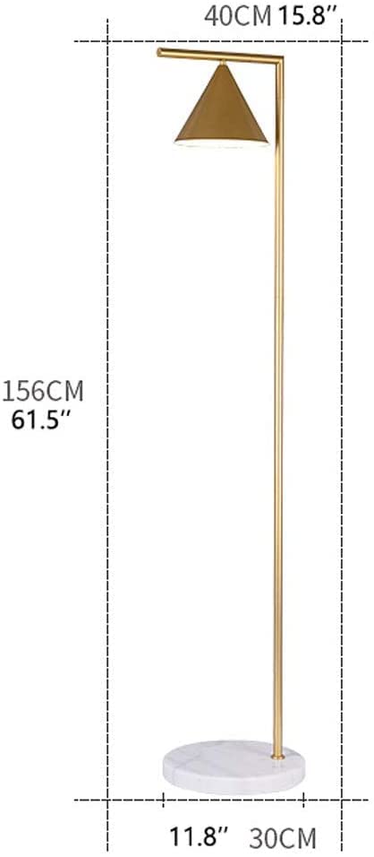 Lámpara de pie E27 giratoria de hierro con elegante base de mármol para iluminación 7