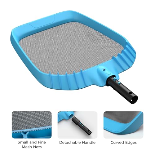 Pool Net, Swimming Pool Skimmer Net with Fine Mesh Net Bag for Fast Pool Cleaning, Heavy Duty Pool Cleaner Supplies and Accessories, Fits Standard 1-1/4\" Pool Pole (Pole Not Included) - Thumbnail 4