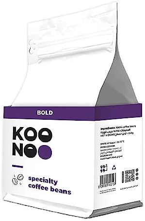 KOONOO Bold | Dark Roast | 250G | Specialty Coffee Beans | Made in UAE