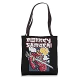 Monkey Samurai Katana Kendo Shinai Japan Swords Ninja Sinobi Tote Bag