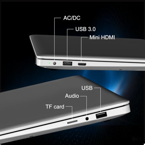 Image of 14 inch HD Laptop, Intel Celeron N3350 (Up to 2.4GHz), 8GB DDR4 RAM, 256GB SSD, Windows 10 Pro, Lightweight Notebook for Home, School, Business, WiFi, Bluetooth, HDMI, USB 3.0 (N3350-8+256)