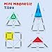 Gemmicc 58 PCS Mini Magnetic Tiles, Travel Magnet Construction Toys with Metal Storage Box, Sensory Montessori Toys for Boys Girls