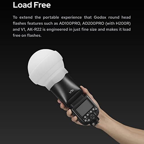 Godox AK-R22 Faltbare Diffusionskuppel Diffusor für Godox V1, AD100Pro, AD200Pro