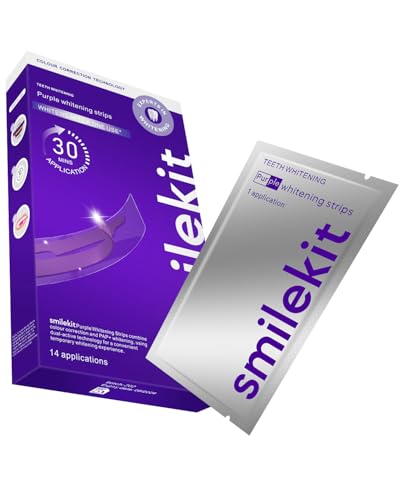 HAPZUR 14 bandelettes blanchissantes, kit professionnel sans risque d'irritation, bandelettes blanchissantes pour des dents d'un blanc éclatant.
