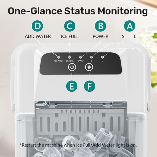 Image of OLIXIS Countertop Ice Maker with Self-Cleaning, Portable Ice Maker Machine
