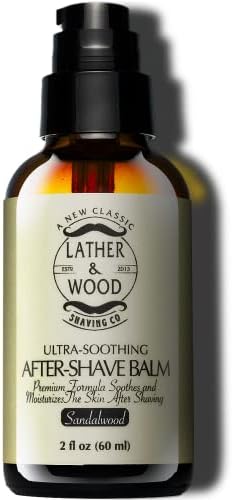 Best After-shave Balm, Sandalwood Scent, Premium Aftershave Lotion, Soothes and Moisturizes Face after shaving, Does Not Dry The Skin, Eliminates Razor Burn For A Silky Smooth Finish …