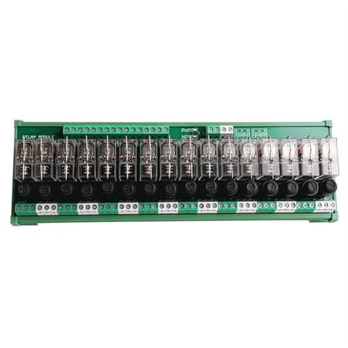 Relais 16 canaux 12VDC 24VDC rail DIN module rail interface PLC - 2