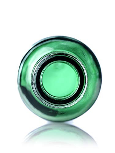 1 Oz Green Shaded Glass Boston Round Bottle Glass Pipette W/White Rubber Bulb- Pack Of 1 #TOP4