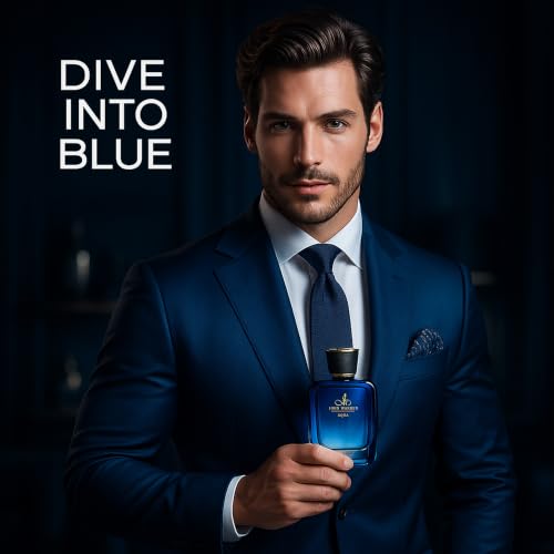 Image of JOHN WARREN AQUA Luxury Perfume For Men, Aqua Long-Lasting Eau De Parfum with Grapefruit,Nutmeg and Jasmine, Fresh & Strong Everyday Fragrance-100 ml