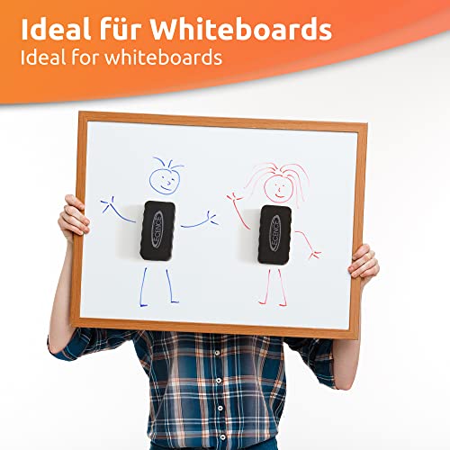 ECENCE Whiteboard Schwamm magnetisch 5er Set - Trockenreinigung, Whiteboard Reiniger für Flipcharts, Magnettafeln & Magnet-Pinnwände