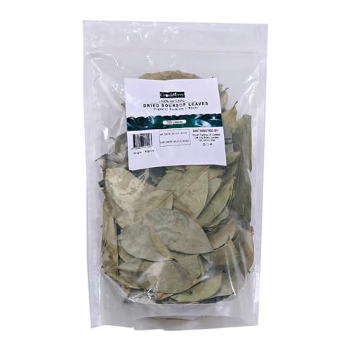 100pcs Organic Soursop Leaves Whole Dried Soursop Leaves Natural Wellness Tropical Calm Naturally Dried No Pesticides - 100pcs