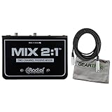 Radial Mix 2:1 2-channel Passive Mono Summing Mixer with 20' XLR Microphone Cable and Zorro Polishing Cloth