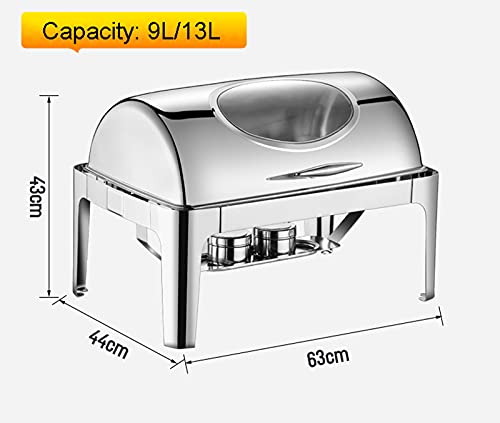 YAOYAOO Buffetwärmer, Chafing Dish Elektrische Speisewärmer Buffet, 9L 13L Speisenwärmer Edelstahl Warmhaltebehälter… – Bild 8