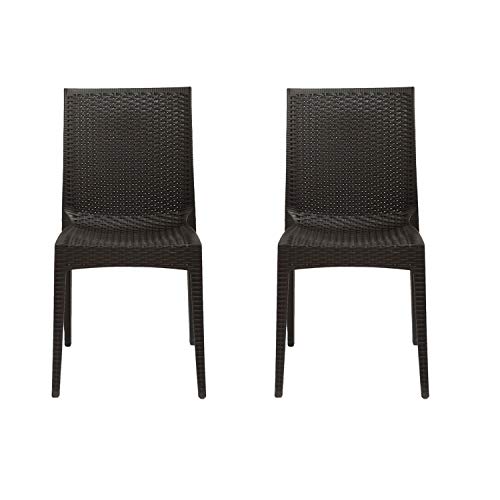 Image of Cello Kraft Chair Set Pack of 2 - Pearl Brown | Strong and Durable | Easy to Clean | Chair for Living Room, Bed Room, Kitchen, Office Room, Outdoor | 3 Years Warranty