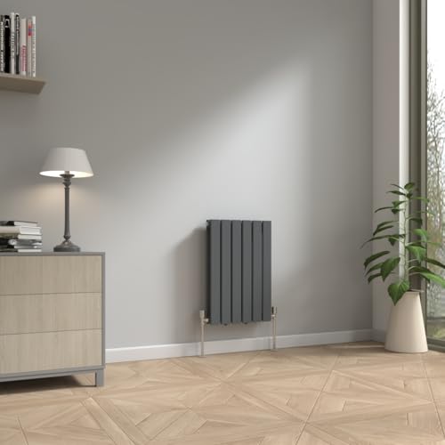 NRG 600x408 mm Anthracite Column Designer Radiator Horizontal Double Flat Panel