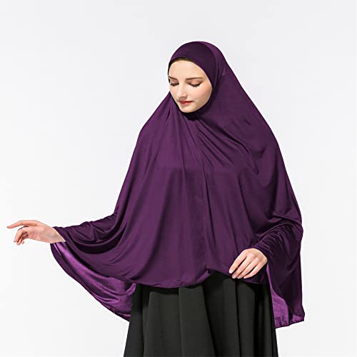 Women Muslim Islam Headscarf Hijabs Muslim Headscarf Turban Jersey Hijabs Long Cape Hat3