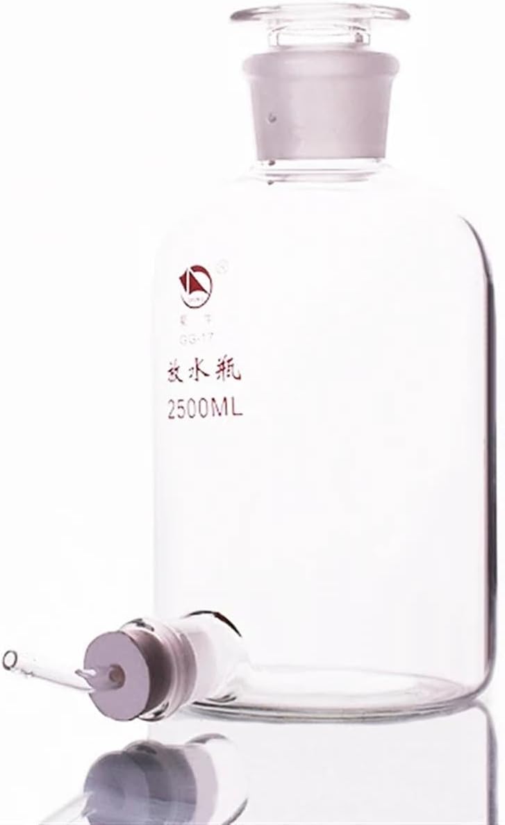 Laboratory aspirator bottle 2500ml,High borosilicate water (colorless),With rubber plug faucet distilled