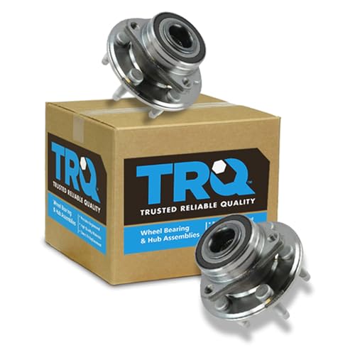 Image of TRQ Driver and Passenger Side Wheel Bearing and Hub Assembly Set 2 Piece Compatible with 2010-2016 Cadillac SRX 2011 Saab 9-4X
