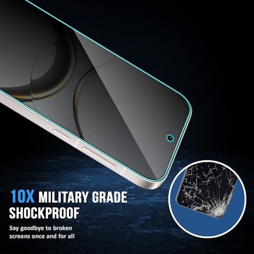 Image of ArmourPro Privacy Tempered Glass Compatible for OPPO Find X9 and X8 (6.59 Inch) Edge-to-Edge Protection Coverage with Easy Installation kit & Cable Protector | Anti-Spy Guard