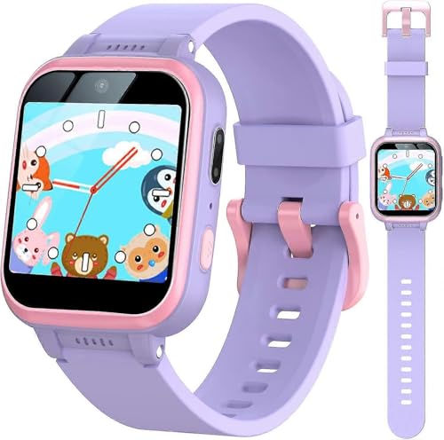 JOYHAPPST Reloj inteligente para niños y niñas, con cámara digital, pantalla táctil, con juegos, reproductor de música, podómetro, regalo de cumpleaños y Navidad