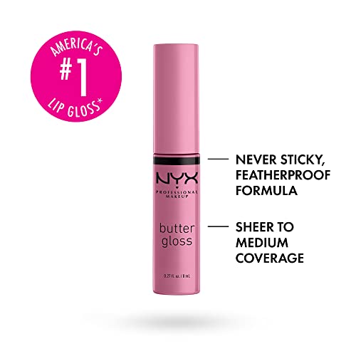 NYX Butter Gloss Eclair, flower butterfly lily:pink, 8 ml (Pack of 1) - Image 2