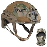 Tactical Helmet for Airsoft and Paintball - Lightweight, Breathable, Impact-Resistant Protective Headgear for Outdoor Games and Training(CP)
