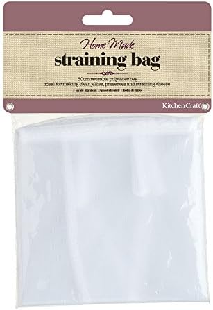 KitchenCraft KCJELBAG Home Made Jelly Bag for Jam Making, Polyester, White, 30 cm
