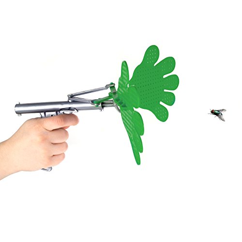 Preisvergleich Produktbild Gardigo Fliegenklatsche mit Spaßfaktor und Suchtgefahr Pistolenart, grün Insektenvernichter Fliegenfänger