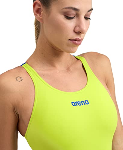 Image of Arena Womens Solid Team Swimsuit Swim Tech Back MaxLife Open Back Bathing Suit Athletic Swimwear