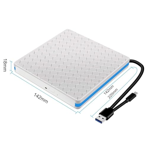 Lecteur DVD externe USB C pour PC sans lecteur de disque interne - 6