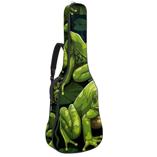 Sac pour guitare avec plusieurs poches de rangement et housse imperméable multicolore