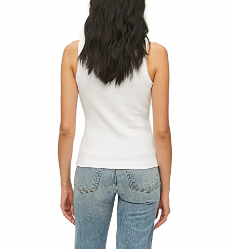 Michael Stars Womens Paloma Tank Us One Size, White, Fitted, 100% Cotton #TOP1