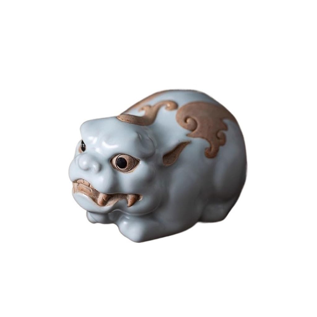 ENGENDER Kung Fu Tea Pet Home Tea Table Lucky Pet Ornaments Revolving Play Decorations(B)