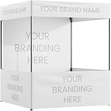 Printodelivery Customize, Your Text Table Ply Promotional Canopy Tent 3x3x7 Ft, Star Quality Canopy, UV Protected, 3-Side Open, Foldable & Portable Canopy for Advertising, Outdoor Promotion