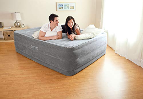 INTEX 64417ED Dura-Beam Deluxe Comfort-Plush High-Rise Air Mattress: Fiber-Tech – Queen Size – Built-in Electric Pump – 22in Bed Height – 600lb Weight Capacity by Intex - Image 4
