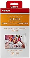 Canon 8568B001 Druckerkartusche RP-108 und Papier für Selphy CP Fotodrucker Serie