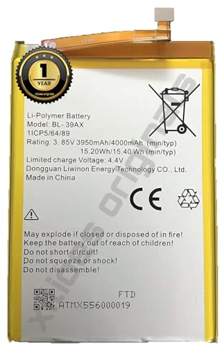 Image of BL-39AX Battery for Infinix Hot 4 (4000mAh) Battery with 1 Year Warranty** (V124)