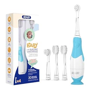 Seago SG513 Elektrische Baby Kinderzahnbürste Blau