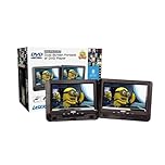 Laser 9 inch Portable DVD Player Dual Screen with USB SD 12v 240v Region Free SD