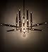 Meyda 174929 27.5 in. Conglomerate Chandelier44; Antique Copper Smoke Ombre Glass