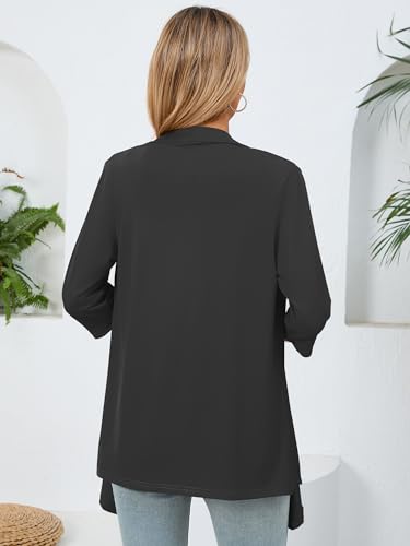 Image of Women's Lightweight Open Front Cardigans Casual Soft Drape Spring Summer Fall Cardigan S-3XL