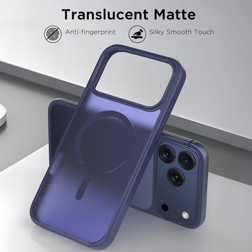 Image of CACOE Magnetic Case for iPhone 17 Pro 6.3 inch, Dark Blue