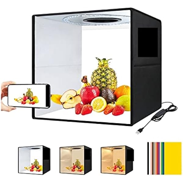 40cm портативный 3200K-6500K светодиодное кольцо USB фото свет съемки стол палатка студия коробка с 12 цветных фонов лайтбокс для студийной фотографии 40cm добавить ЕС лампы