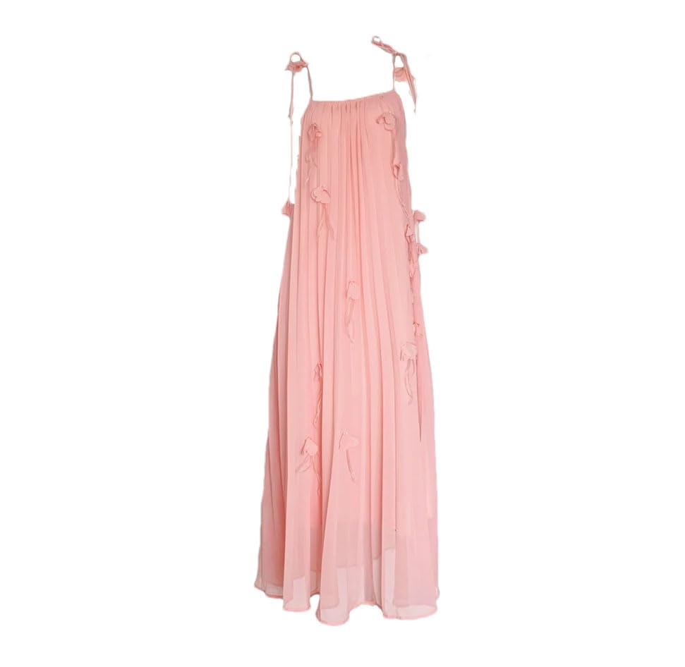 Vestido de gasa acampanado, con estampado floral, cuello cuadrado, hombros descubiertos, para mujer, Pnnrk, L