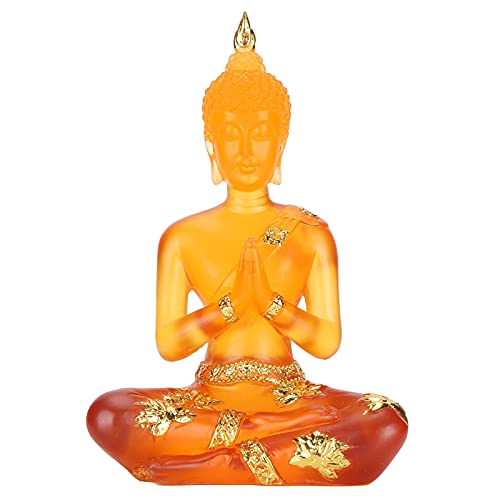 Estátua de Buda de resina, estátua de Buda transparente para estante de estante para prateleira de m